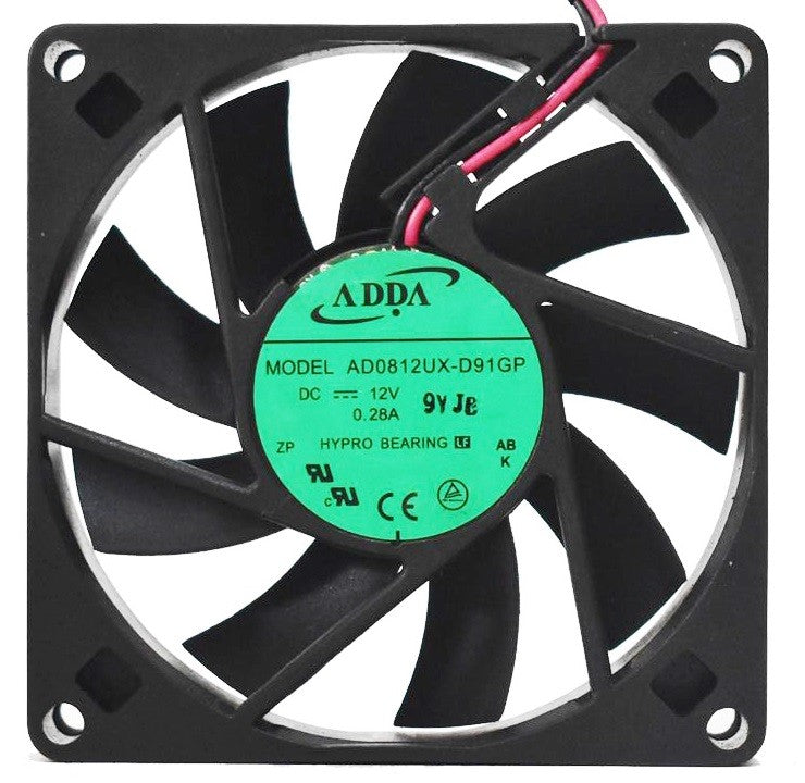 ADDA AD0812UX-D91GP 12V 0.28A 2wires Cooling Fan ADDA AD0812UX-D91GP 12V 0.28A 2wires Cooling Fan